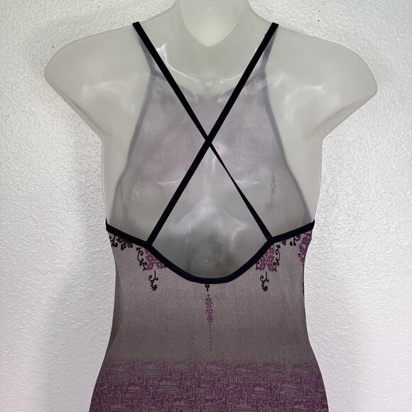Vintage Y2K Dress Womens Medium Ombre Maxi Halter Whimsigoth 90s Prom Bodycon - Picture 10 of 14